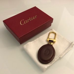 *BNWB* Vintage Cartier Calfskin Keyring